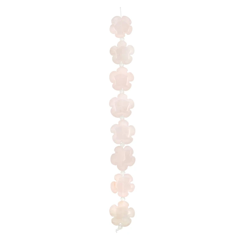 15.5mm Rose Quartz Flower Beads by Bead Landing™