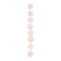 15.5mm Rose Quartz Flower Beads by Bead Landing™