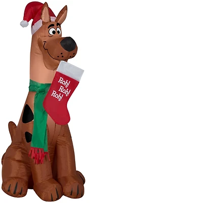 3.5ft. Airblown® Inflatable Scooby with Santa Hat & Stocking