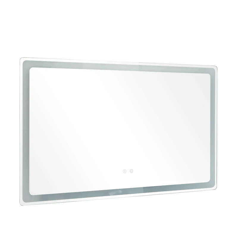 Clear Glass Modern Anti Fog Mirror, 47" x 2" x 30"