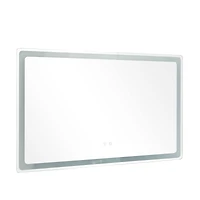 Clear Glass Modern Anti Fog Mirror, 47" x 2" x 30"
