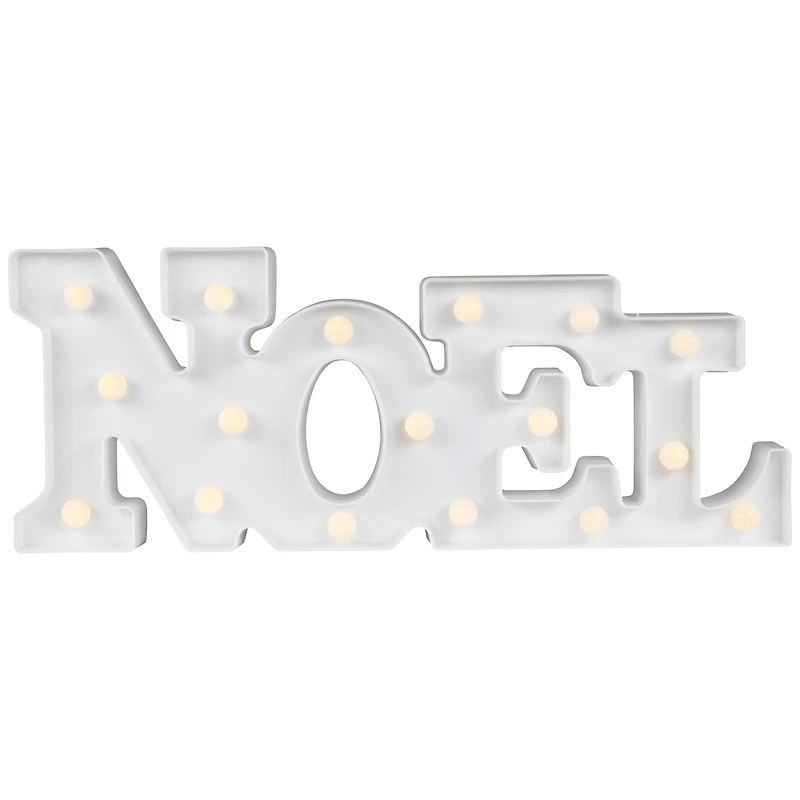 17" White Noel LED Christmas Marquee Wall Sign
