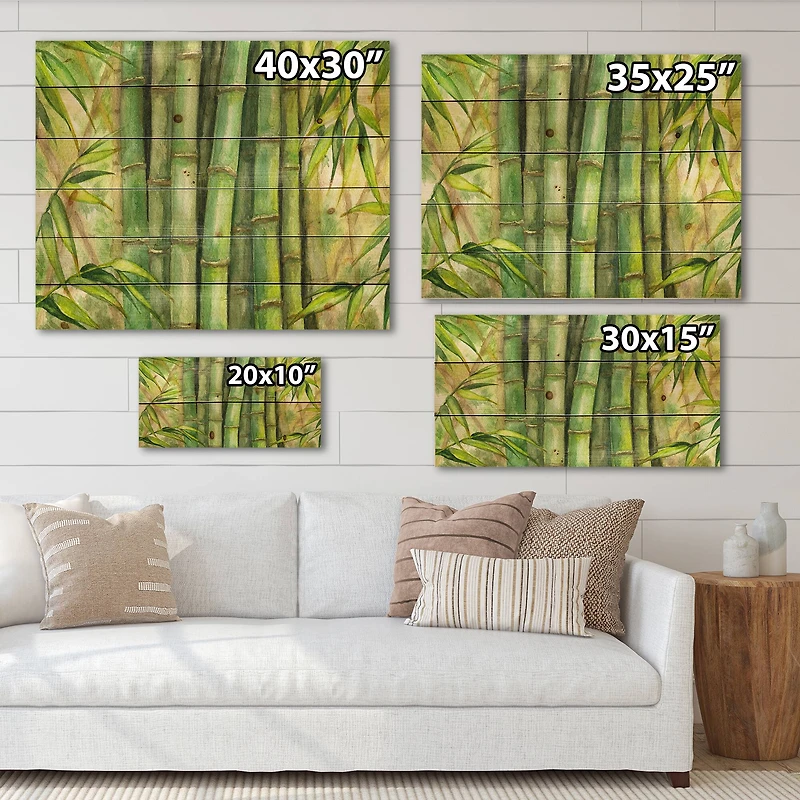 Designart - Bright Green Bamboo Stems