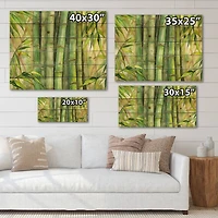 Designart - Bright Green Bamboo Stems