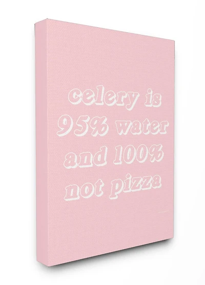 Stupell Industries Celery is Not Pizza Canvas Wall Art