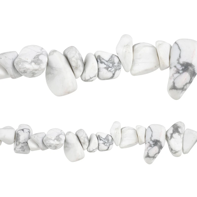 Matte Howlite Chip Beads by Bead Landing™