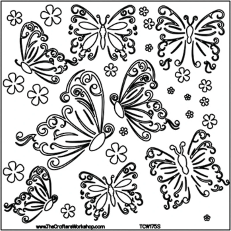 The Crafter's Workshop Butterflies Stencil