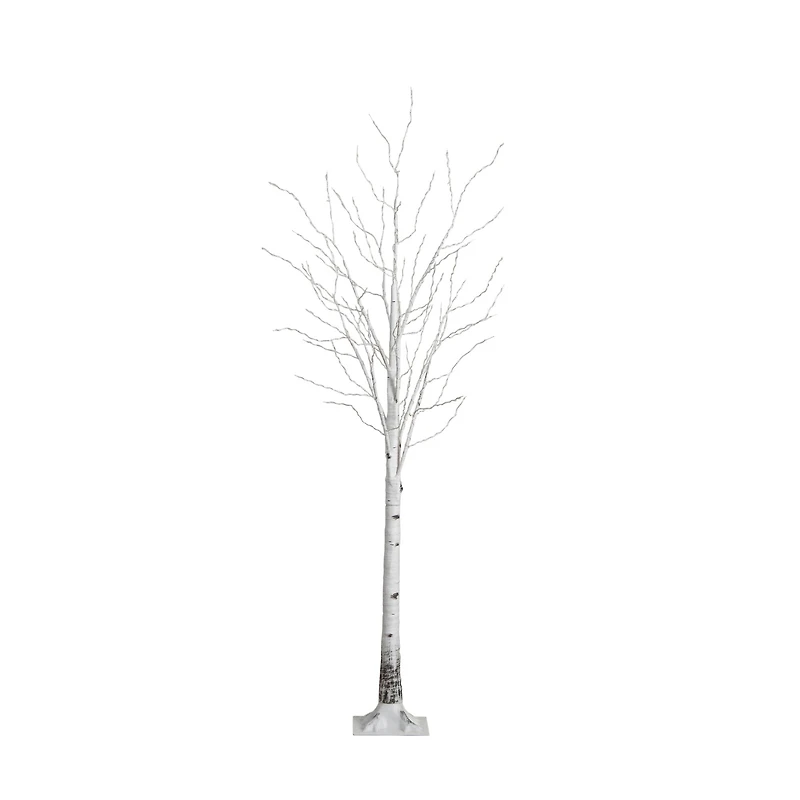 7ft. Pre-Lit White Birch Artificial Christmas Tree, Warm White LED Lights