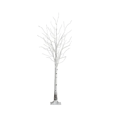 7ft. Pre-Lit White Birch Artificial Christmas Tree, Warm White LED Lights