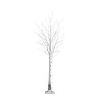 7ft. Pre-Lit White Birch Artificial Christmas Tree, Warm White LED Lights