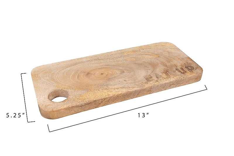 Hello Honey® 13" Eat Up Mango Wood Cutting Board