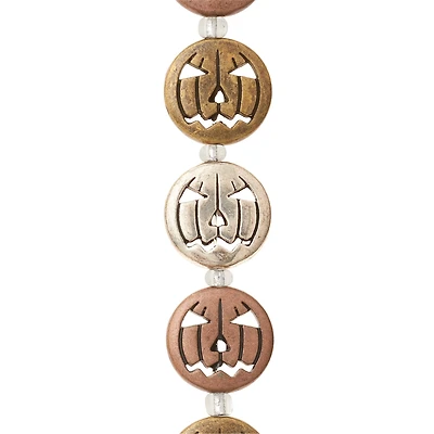 Multicolor Metal Pumpkin Beads, 16mm by Bead Landing™