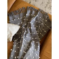 DII® Gray Woven Loop Throw