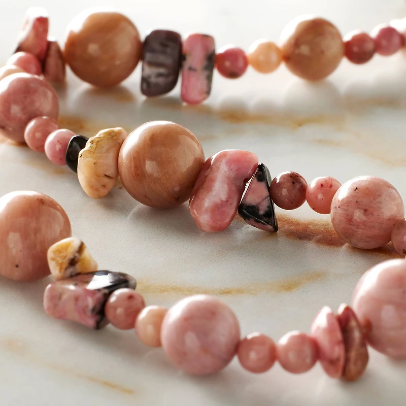 Mauve Rhodonite Semi-Precious Beads Value Pack by Bead Landing™
