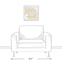 Life is Golden When You Have a Doodle Canvas Wall Art