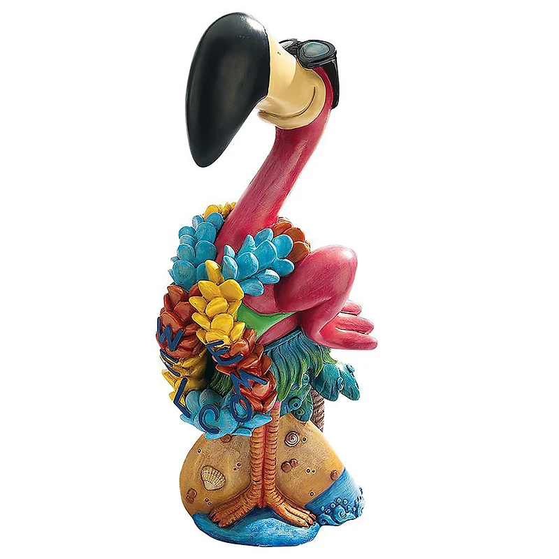 Design Toscano Flamingo Frank in Paradise Pink Flamingo Garden Statue