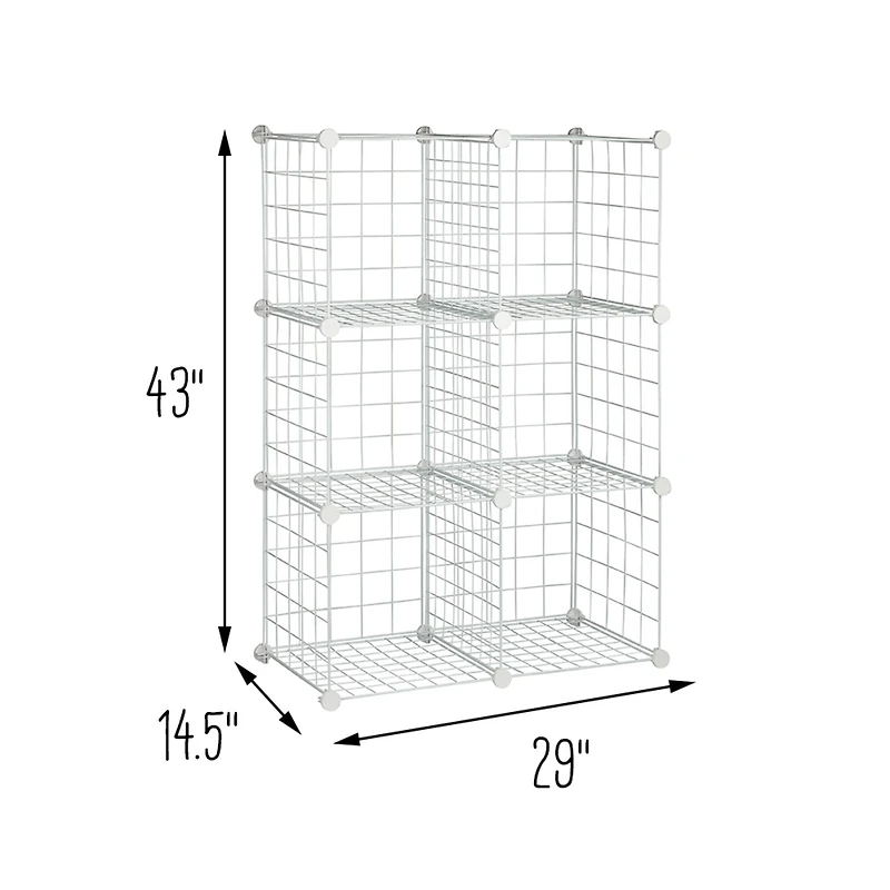 Honey Can Do White 6-Pack Modular Mesh Storage Cube