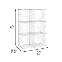 Honey Can Do White 6-Pack Modular Mesh Storage Cube