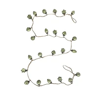 Hello Honey® 6ft. Olive Green Embossed Mercury Glass Ornament Garland