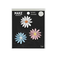 Embroidered Daisy Iron On Patches, 3ct. by Make Market®