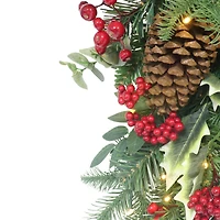6ft. Green Battery-Operated Pre-Lit Decorated Artificial Garland