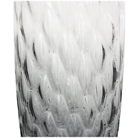 24" Black Ombre Handmade Glass Vase