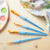 9 Packs: 4 ct. (36 total) Golden Taklon Angular Brush Set by Craft Smart®