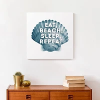 Eat Sleep Beach Repeat Canvas Wall Art