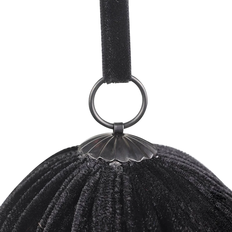 4" Black Ball Ornament with Dangling Jewels by Ashland®