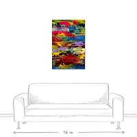 Neon Strokes 24" x 36" Canvas Wall Art
