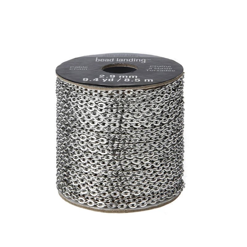 2.9mm Stainless Steel Cable Chain Spool, 9.4yd. by Bead Landing™