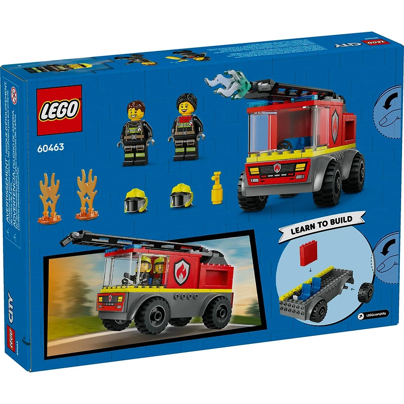LEGO® City Fire Ladder Truck, Firefighter Toy Vehicle Gift for Kids 60463
