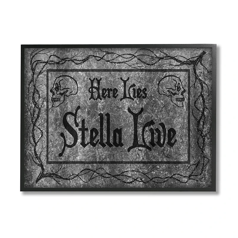 Stupell Industries Here Lies Stella Live Grave Framed Giclee Art