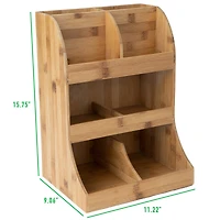 Mind Reader 8-Section Bamboo Organizer