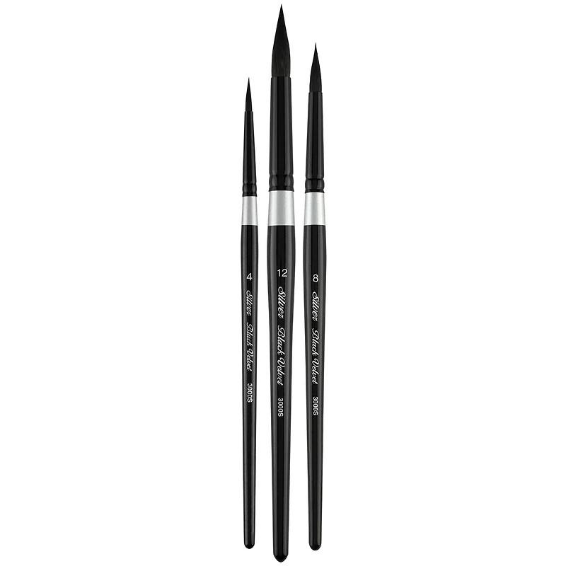 Silver Brush Limited Black Velvet® Susan Louise Moyer 3 Piece Basic Brush Set