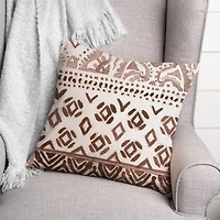 Deep Red Pattern Throw Pillow