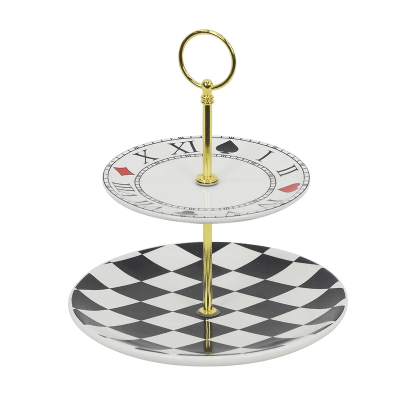 9" Ceramic Two-Tier Tray by Ashland®