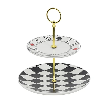 9" Ceramic Two-Tier Tray by Ashland®