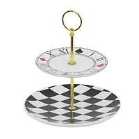 9" Ceramic Two-Tier Tray by Ashland®