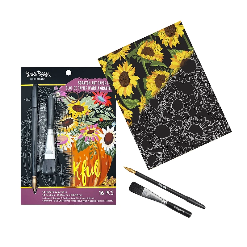 Brea Reese™ 6" x 8" Fall Harvest Scratch Art Paper Pad