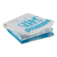 DII® Blue Spread Joy Not Germs Dish Towels, 3ct.