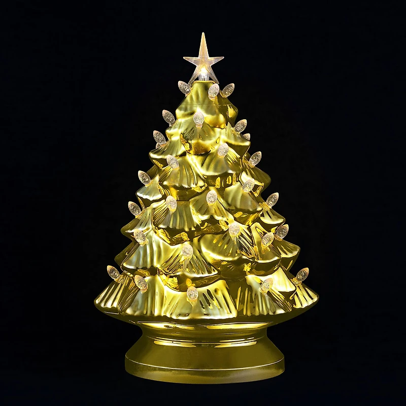 Mr. Christmas 14" Gold Shatterproof Nostalgic Tree