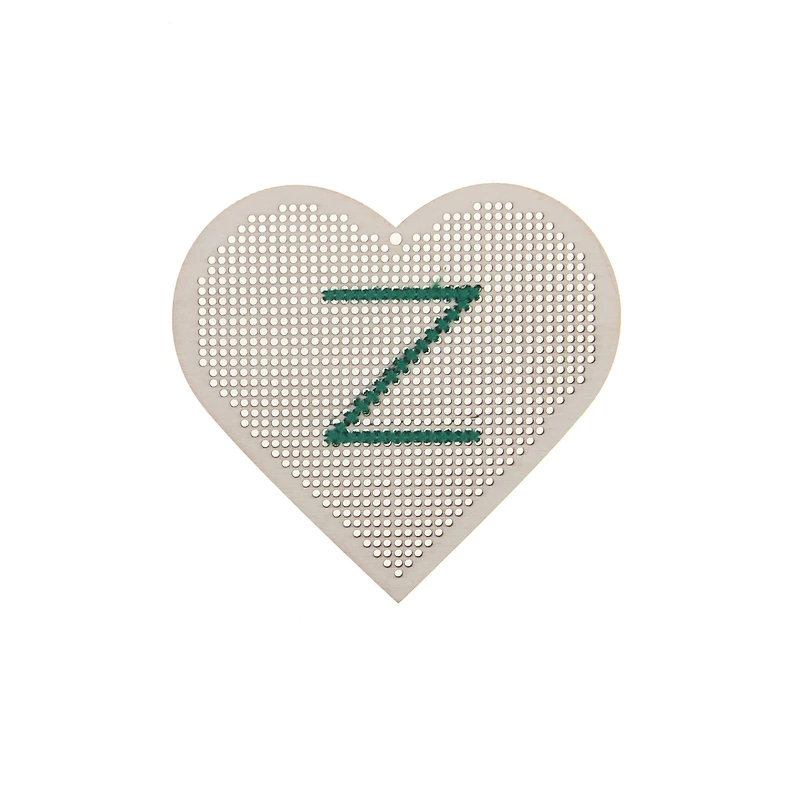 4" Heart Cross Stitch Wood Canvas, 4ct. by Loops & Threads®