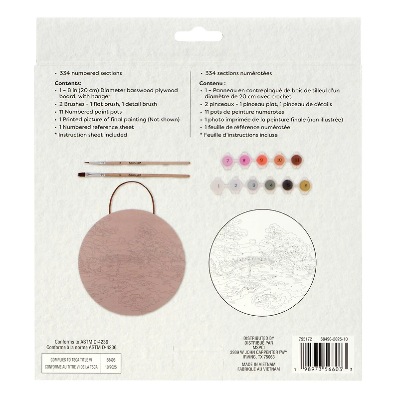 Koi Pond Paint-by-Number Plywood Surface Kit by Artist's Loft®