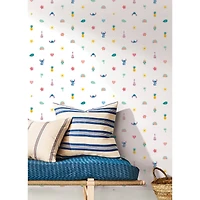 RoomMates Disney Stitch Aloha Mini Print Blue and Pink, Peel and Stick Wallpaper 20.5" x 18-ft roll, about 30.8 sq. ft.