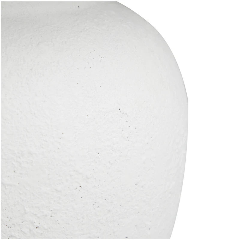 White Cement Pot Textured Table Lamp