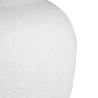 White Cement Pot Textured Table Lamp