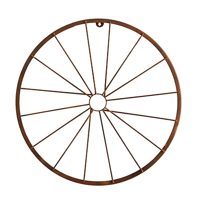 22" Rustic Metal Vintage Bicycle Wheel Wall Art Decor