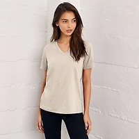 BELLA+CANVAS® Women's Relaxed V-Neck Heather T-Shirt