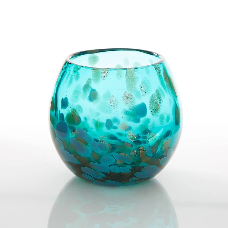 4" Aqua Bowl Vase